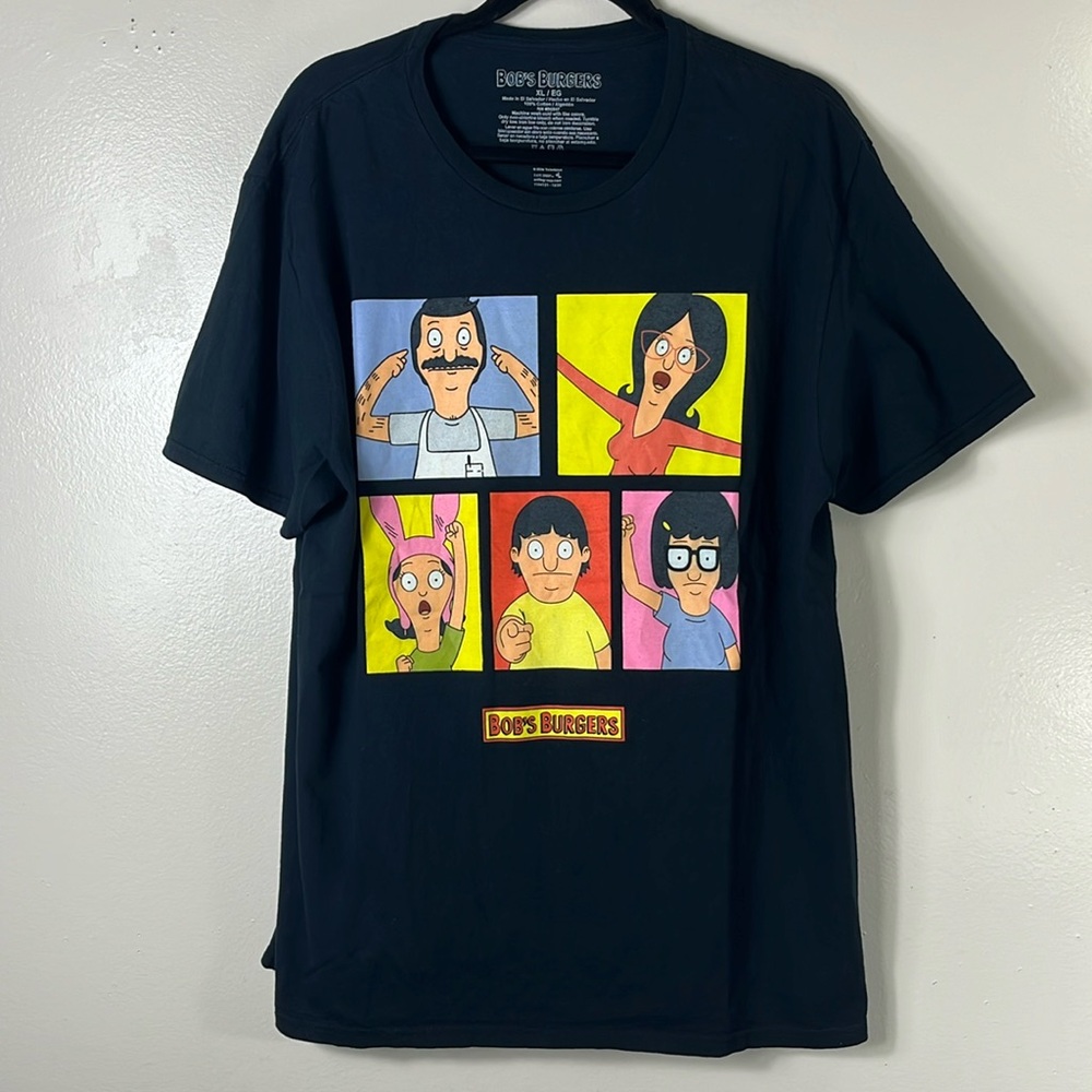 Bob's Burgers Black Graphic Tee Shirt Short Sleeve Men’s Size XL